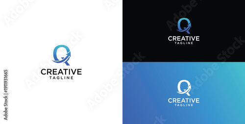 Digital technology logo icon vector. Q initial letter logo design.