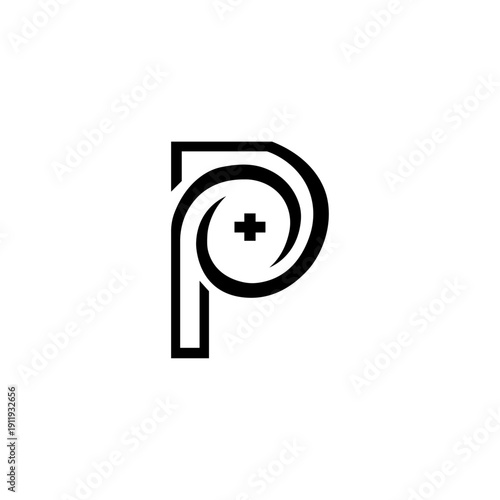modern p letter logo design