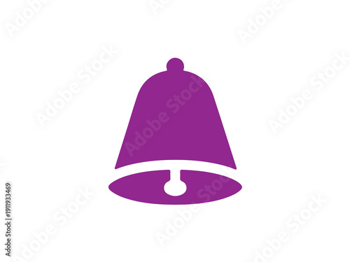 A simple bell icon on a white background