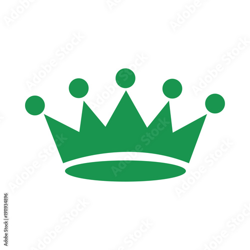 Green crown symbol representing royalty and excellence