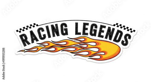 Racing Legends Logo Design Element.