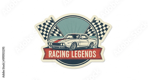 Racing Legends Logo Design Element.