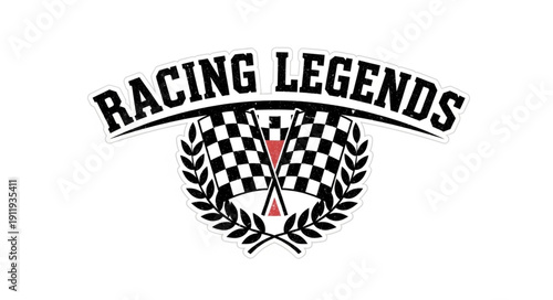 Racing Legends Logo Design Element.