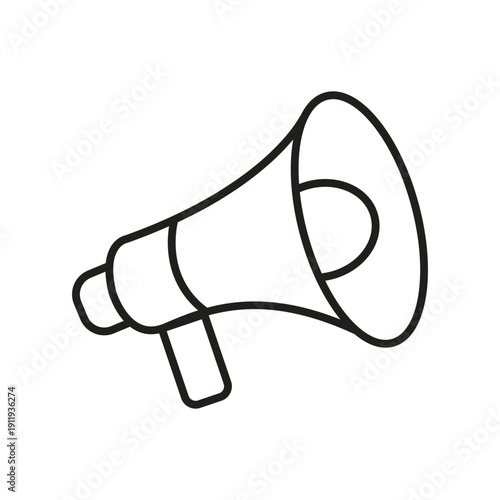 Modern megaphone icon for communication and announcement purposes