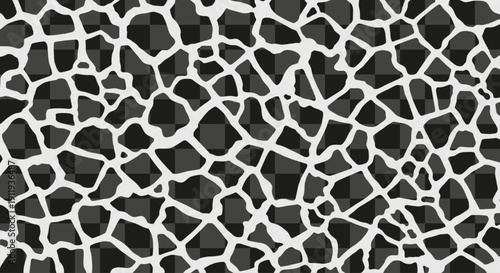 Giraffe Skin Seamless Pattern Grayscale Tonal Graphic Illustration Black White Gray Repeating Wallpaper Texture.