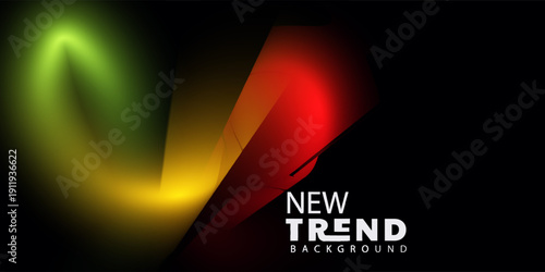 Modern Cyber Style Trend Background with Colorful Light Effects