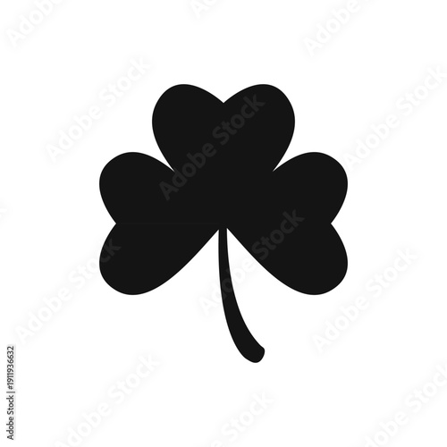 Wallpaper Mural Lucky four leaf clover symbol in modern black design Torontodigital.ca