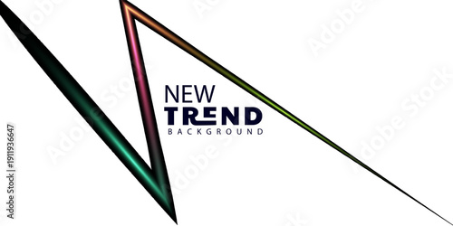 Modern geometric abstract background with colorful lines and text