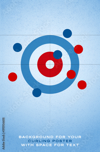 Curling Poster Textured Background with Room for Text