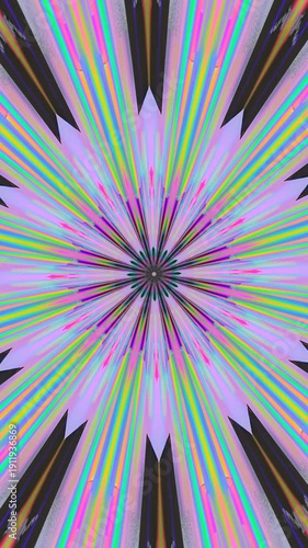 Hypnotic colorful vortex motion with glitch effect futuristic tunnel background