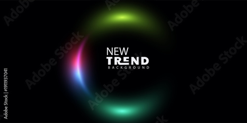 Multicolored gradient background with new trend text