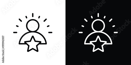 Confidence Icon Sheet Black And White