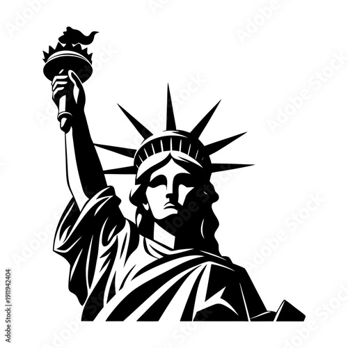 statue of American liberty vector illustration