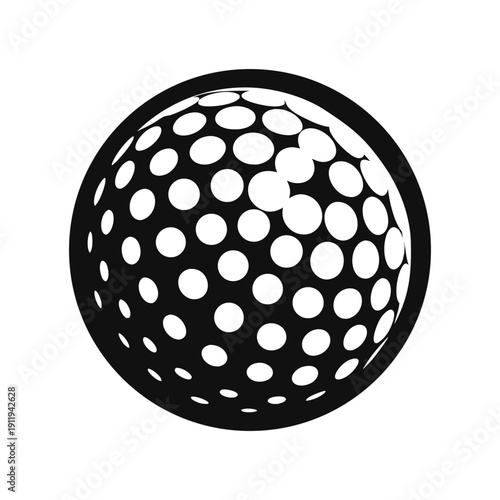 golf ball silhouette vector illustration