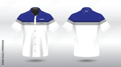 blue abstract background for short sleeve work shirt