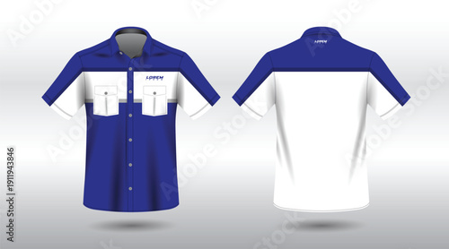 blue abstract background for short sleeve work shirt