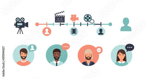 A cheerful cartoon man with a beard, perfect for friendly and approachable branding or social media profiles.