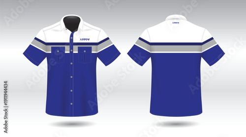 blue abstract background for short sleeve work shirt