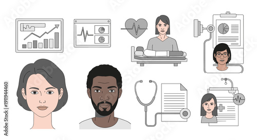 A minimalist illustration evokes calmness, ideal for personal branding or social media profiles.