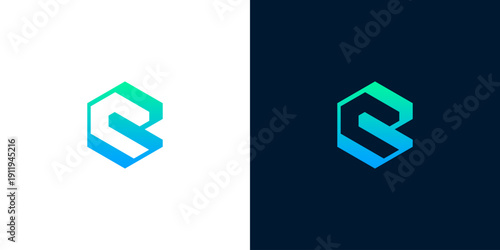 Modern hexagon logo design with gradient effect, suitable for technology or business branding