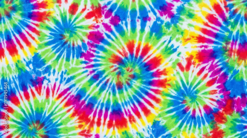 Psychedelic Rainbow Spiral Tie Dye Texture Background