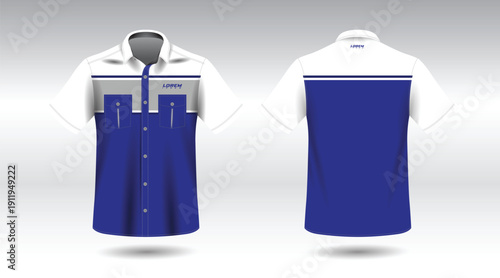 blue abstract background for short sleeve work shirt