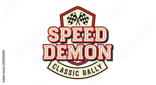 Speed Demon Classic Rally Logo Design.
