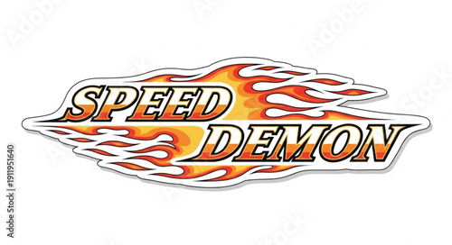 Speed Demon Logo with Flames.