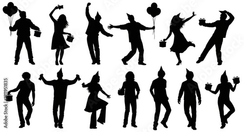Silhouettes of People Dancing Freely.