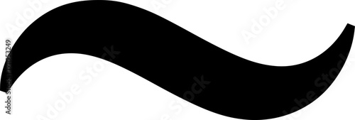 Tilde icon vector black silhouette print design
