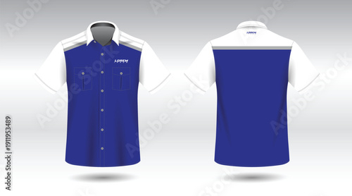 blue abstract background for short sleeve work shirt