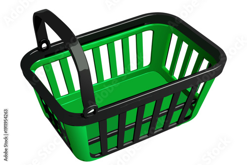 Empty green shopping basket overhead shot isolated on png background, green, shopping basket, basket, store, market, empty, container, plastic, retail, black background, isolated, overhead, top view S