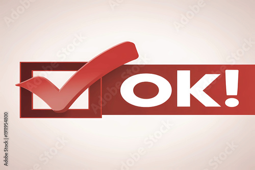 Contemporary approval graphic for corporate branding and online communication.