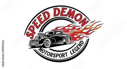 Speed Demon Racing Car Logo.