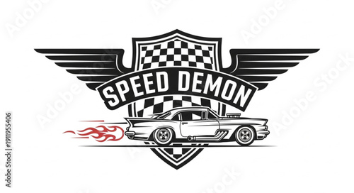 Speed Demon Racing Car Logo Design.