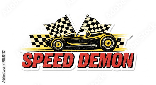 Speed Demon Racing Car Logo Design.