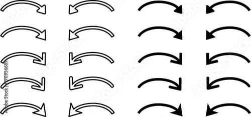 Curved Directional Arrow Set