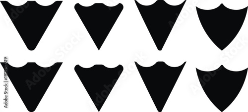 Set of Shield Vector Icons and Symbols Illustration