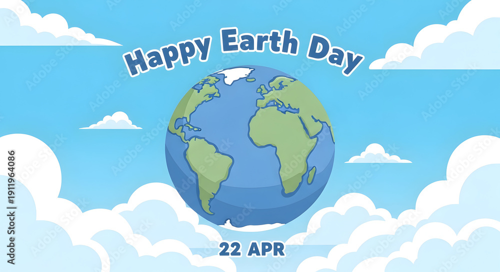 Fototapeta premium Celebrate earth day with a vibrant illustration of our beautiful planet