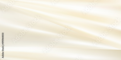 Soft beige gradient backdrop with flowing ivory waves. Warm cream texture creates an elegant foundation for luxury beauty products and sophisticated cosmetic presentations.