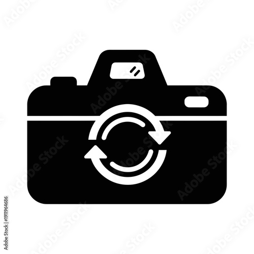 camera, sync, refresh, backup, upload, download, transfer, photo, photography, image, media, gallery, cloud, storage, data, exchange, rotate, circular, arrows, reload, update, share, import, export, d