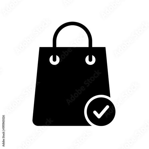 shoppingbag, retail, purchase, checkout, confirmation, checkmark, ecommerce, store, payment, order, transaction, cart, customer, sale, deal, merchandise, boutique, marketplace, business, commerce, con
