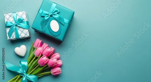 Happy mother's day gift ideas with beautiful flowers and presents