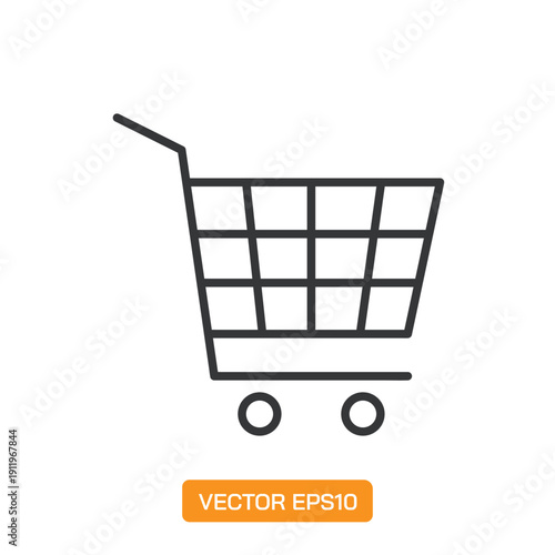 Shopping Cart Icons. Thin Line Symbol Elements Collection.
