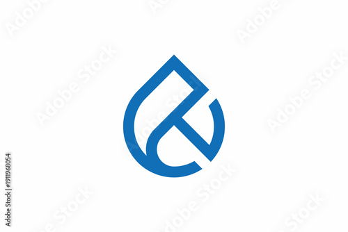 Letter KN Water Logo Design 
