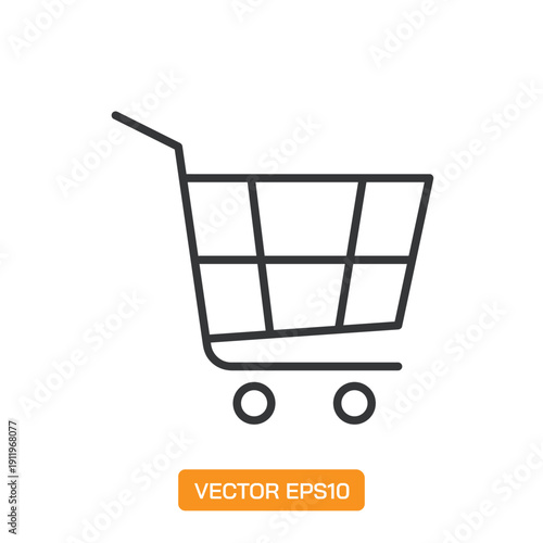 Shopping Cart Icons. Thin Line Symbol Elements Collection.