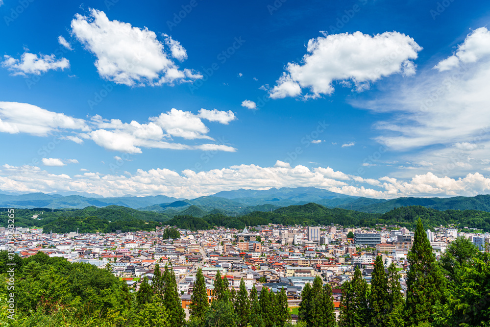 Naklejka premium Takayama, Gifu, Japan City Skyline