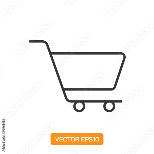 Shopping Cart Icons. Thin Line Symbol Elements Collection.