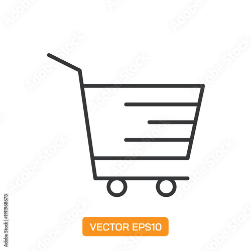Shopping Cart Icons. Thin Line Symbol Elements Collection.