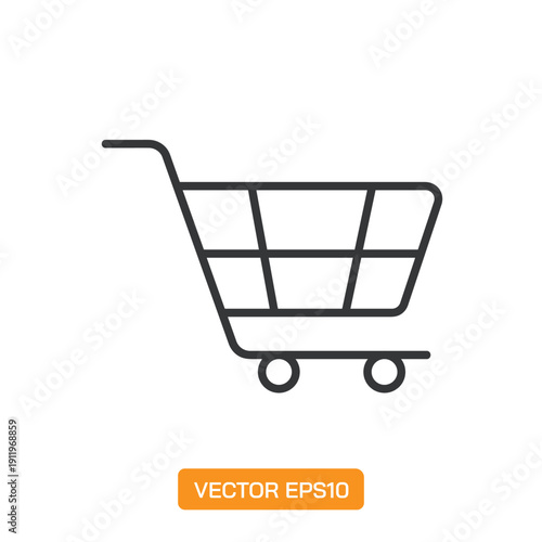 Shopping Cart Icons. Thin Line Symbol Elements Collection.